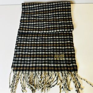 Alviero Martini I'ilasse Wool Checkered Plaid Scarf